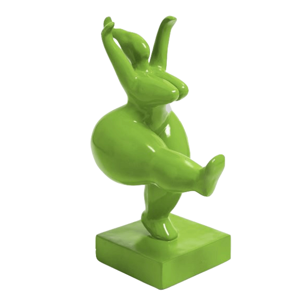 Resine Sculpture Femme Nana 55CM Vert Pomme LUMIER - S&C