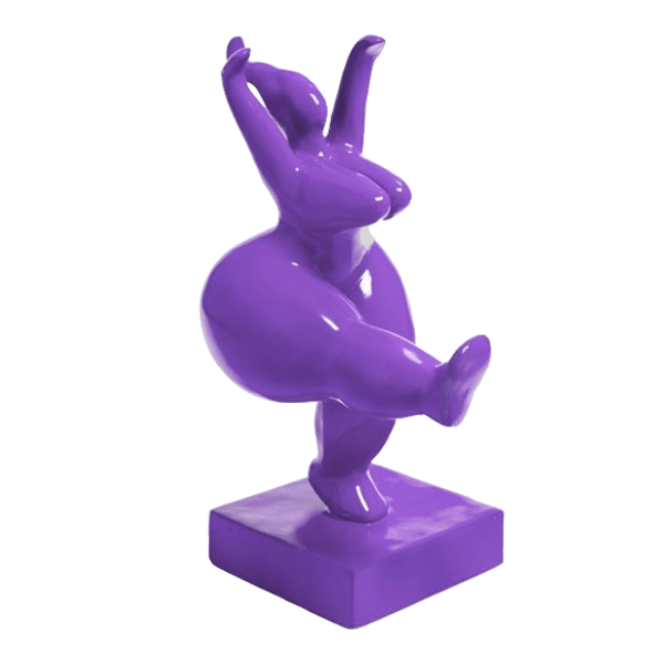 Resine Sculpture Femme Nana 55CM Violet NERIA - S&C