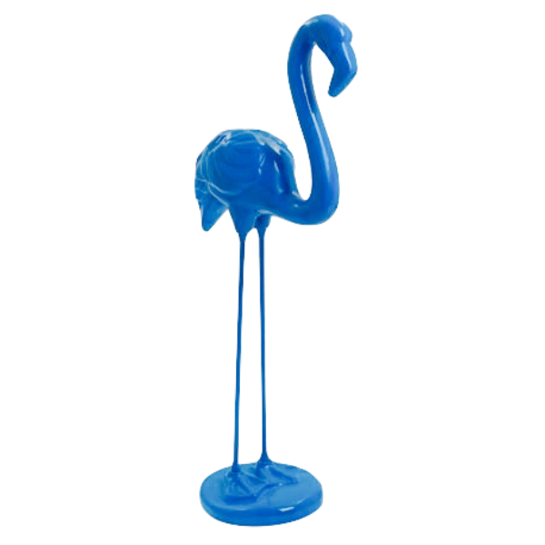Resine Sculpture Flamant Rose 110CM Bleu LORIS - S&C