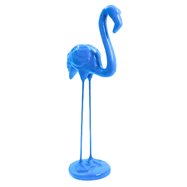 Resine Sculpture Flamant Rose 110CM Bleu Ciel ZELDA - S&C