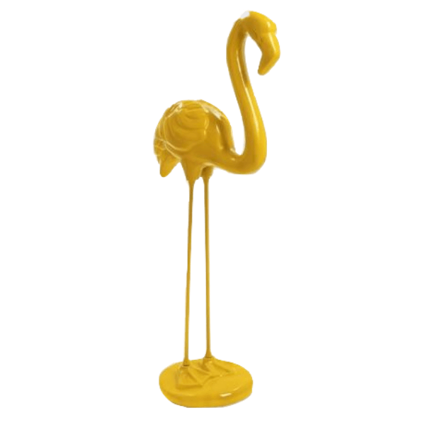 Resine Sculpture Flamant Rose 110CM Jaune LIOV - S&C