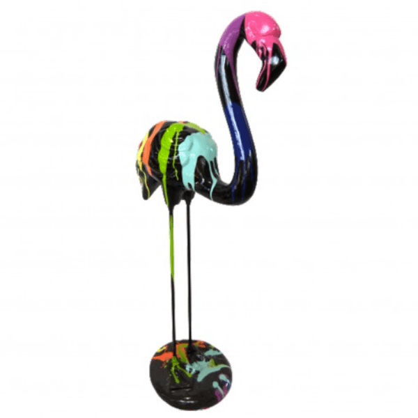 Resine Sculpture Flamant Rose 110cm Multi Couleur DRAKON - S&C