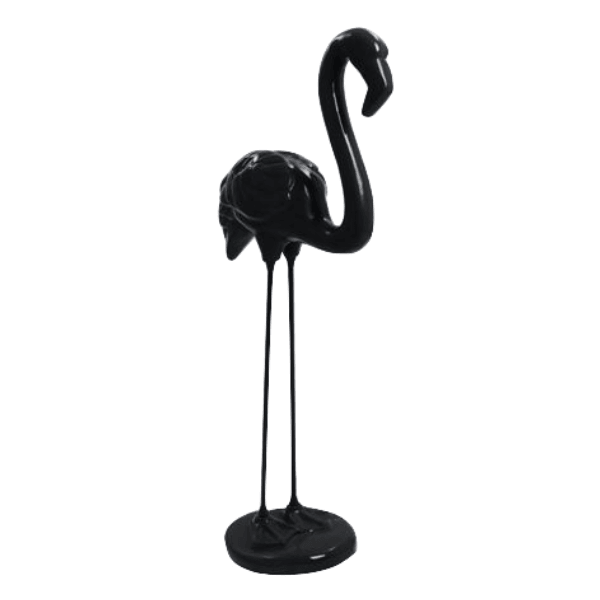 Resine Sculpture Flamant Rose 110CM Noir MAELIS - S&C