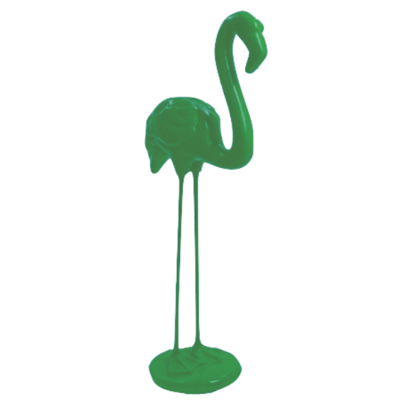 Resine Sculpture Flamant Rose 110CM Vert YLORAN - S&C