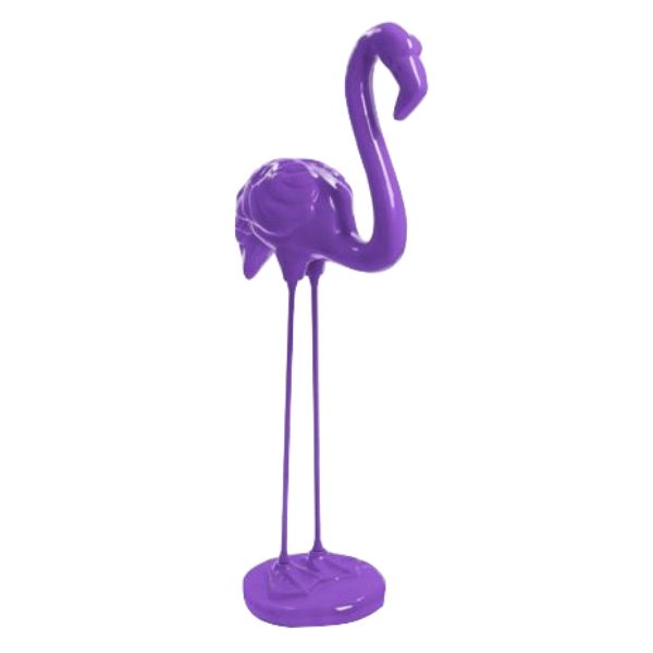 Resine Sculpture Flamant Rose 110CM Violet LORAN - S&C