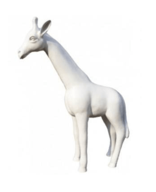 Resine Sculpture Girafe 110CM Blanc MATIS - S&C