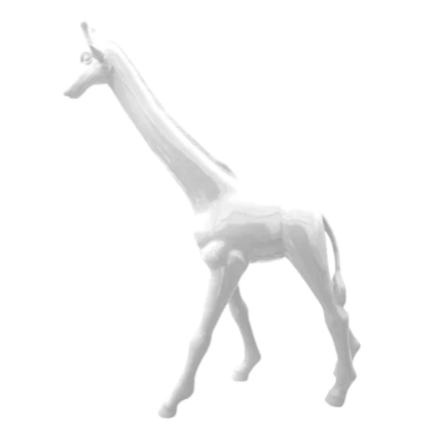 Resine Sculpture Girafe 150CM Blanc MATIN - S&C