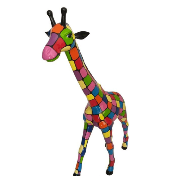 Resine Sculpture Girafe 150CM Multicolore DREZIL - S&C