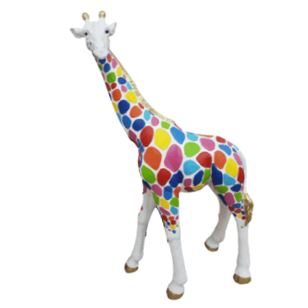 Resine Sculpture Girafe 150CM Multicolore DRAVIS - S&C
