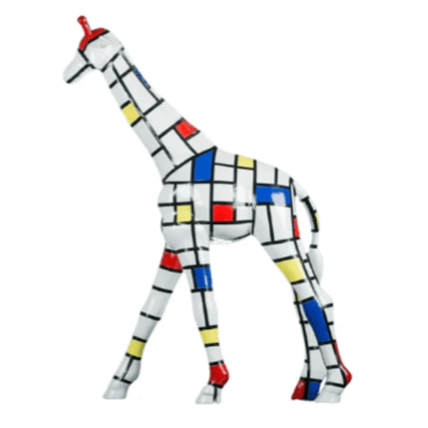 Resine Sculpture Girafe 150CM Multicolore ELYANNE - S&C