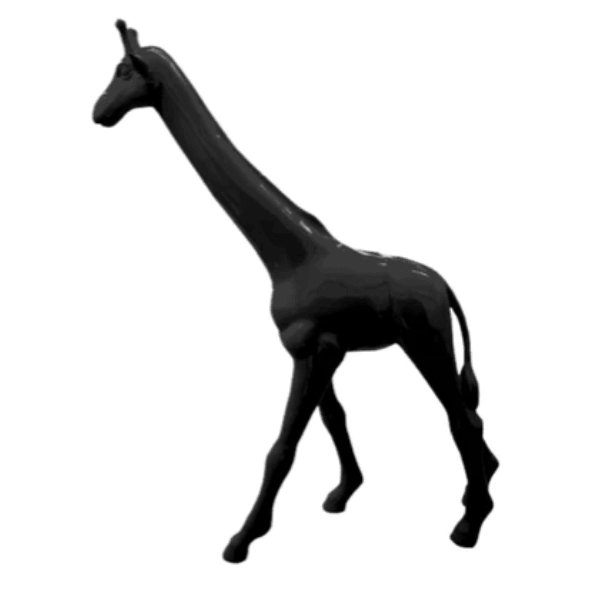 Resine Sculpture Girafe 150CM Noir ETIENNE - S&C