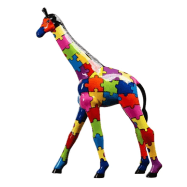 Resine Sculpture Girafe 150CM Multicolore DIMELLE - S&C