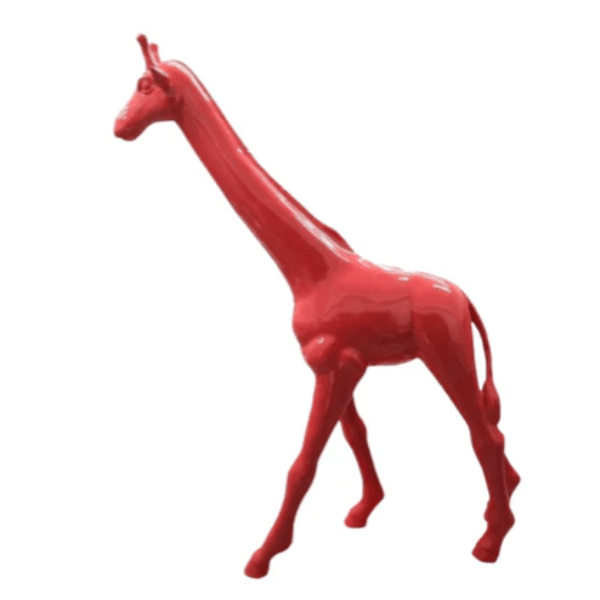 Resine Sculpture Girafe 150CM Rouge HILMIR - S&C