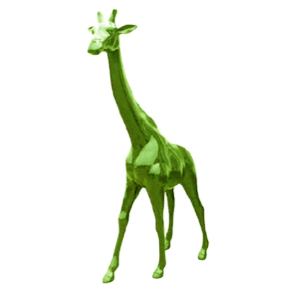 Resine Sculpture Girafe 150cm Vert Pomme LUMEN - S&C