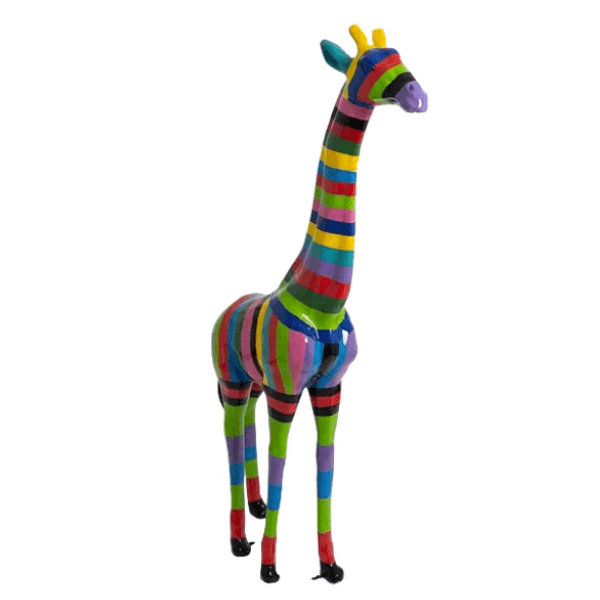 Resine Sculpture Girafe 210CM Multicolore ROLAND - S&C