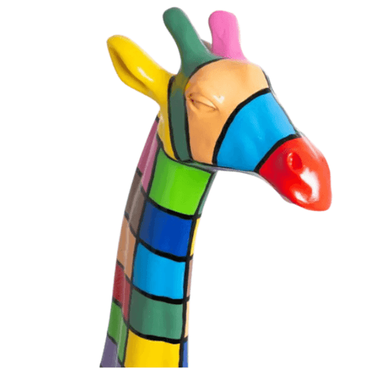 Resine Sculpture Girafe 210CM Multicolore RILAN - S&C