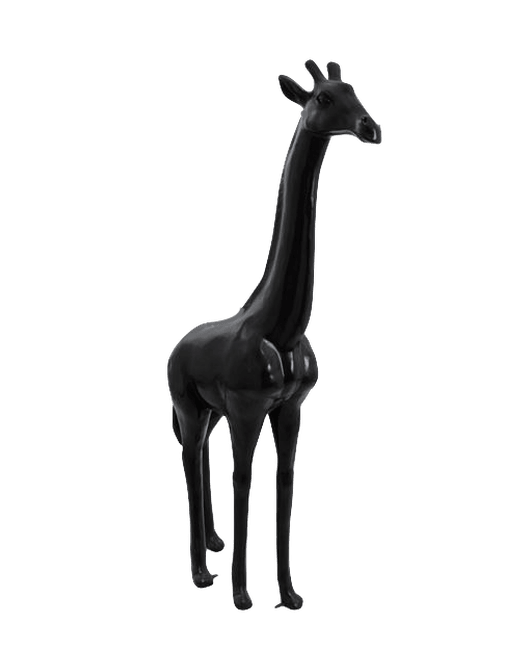Resine Sculpture Girafe 210CM Noir DIME - S&C