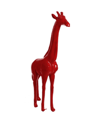 Statue Girafe Animaux Resine - 210cm - Rouge - ANIMAUX-RESINE.FR