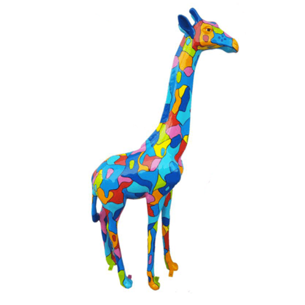 Resine Sculpture Girafe 210 CM Multicolore VELRIN - S&C