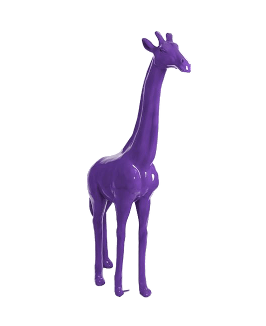 Resine Sculpture Girafe 210CM Violet HAZE - S&C