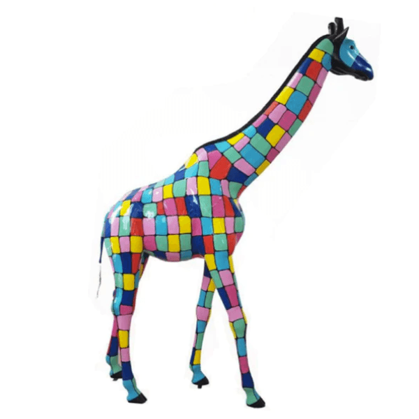 Resine Sculpture Girafe 320cm Multicolore DRAZIL - S&C