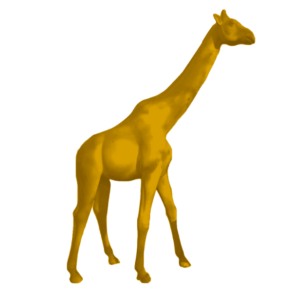 Resine Sculpture Girafe 320cm Jaune DIME - S&C