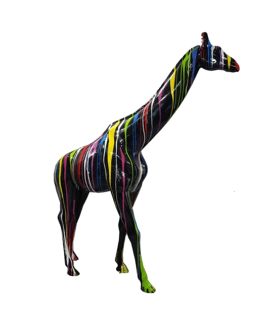 Resine Sculpture Girafe 320CM Multicolore OUPHE - S&C