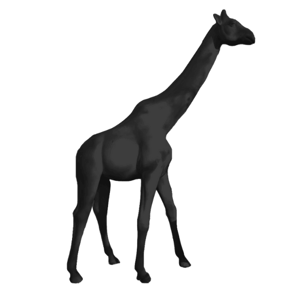 Resine Sculpture Girafe 320CM Noir MATHEO - S&C