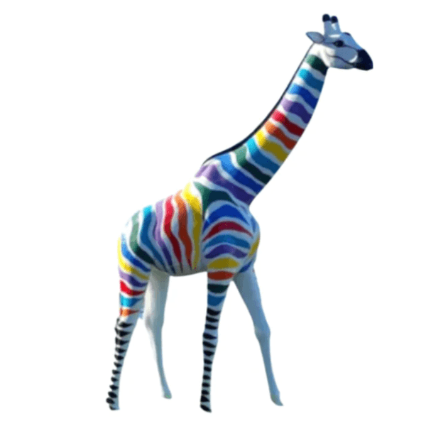 Resine Sculpture Girafe 320cm Reglisse MARTEL - S&C