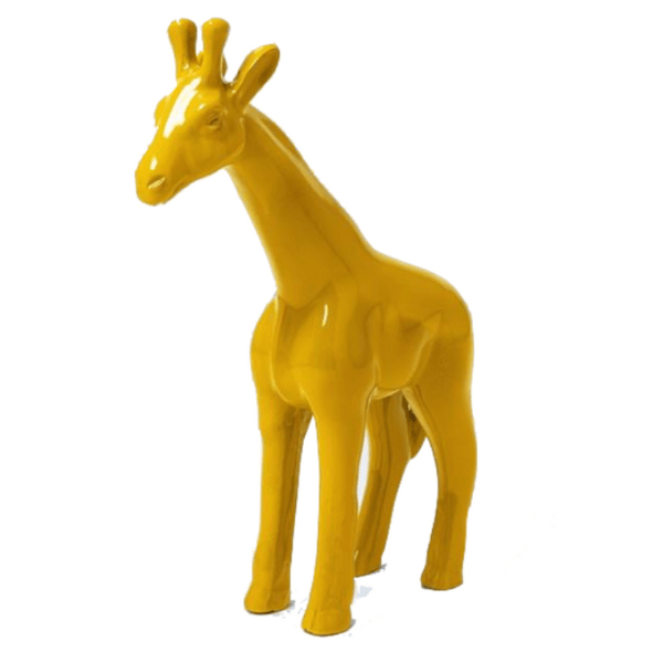 Resine Sculpture Girafe 50CM Jaune DIME - S&C