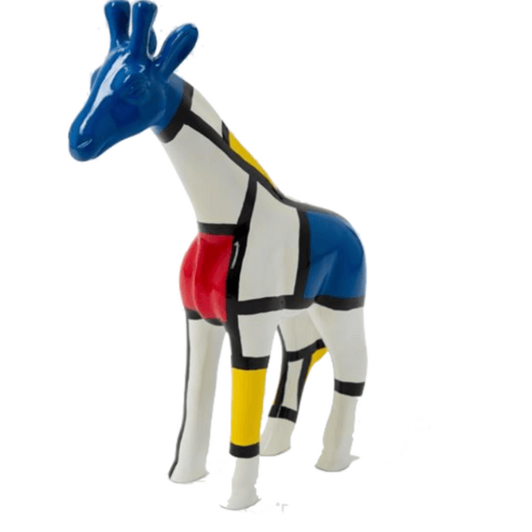 Resine Sculpture Girafe 50CM Multicolore LORIAN - S&C