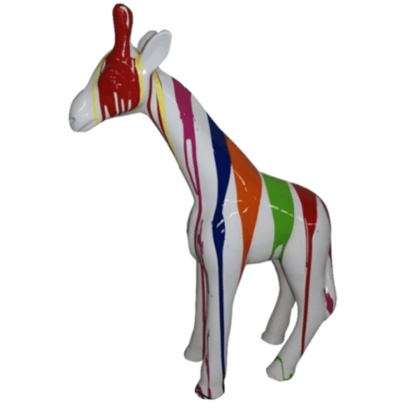 Resine Sculpture Girafe 50CM Multicolore DIME - S&C