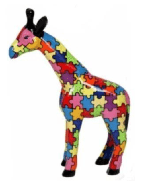 Resine Sculpture Girafe 50cm Multicolore DIMAR - S&C