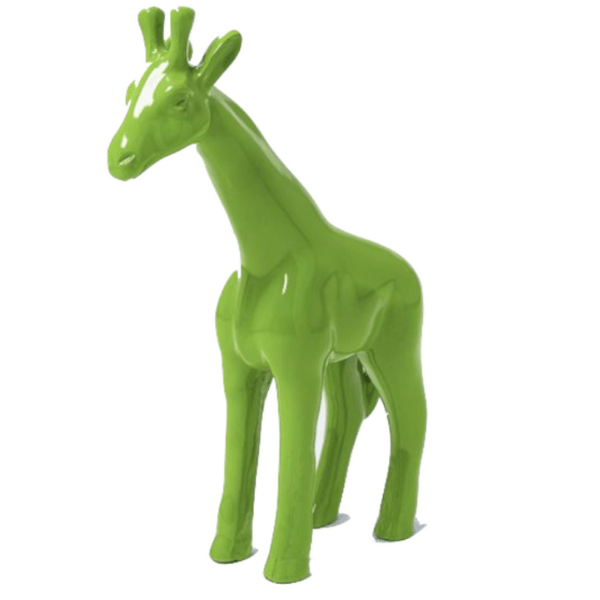 Resine Sculpture Girafe 50cm Vert Pomme LUMEN - S&C