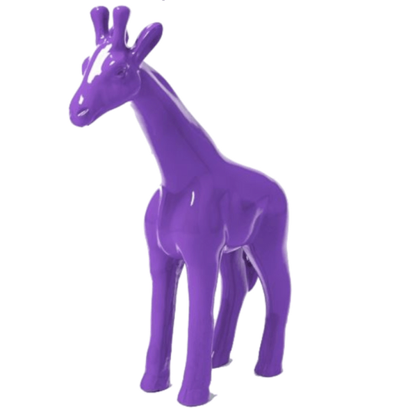 Resine Sculpture Girafe 50cm Violet MAELIS - S&C