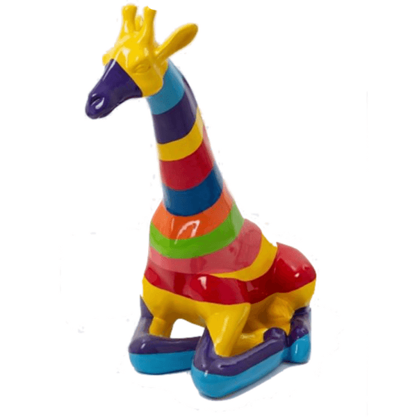 Resine Sculpture Girafe 90CM Multicolore DORIMOND - S&C