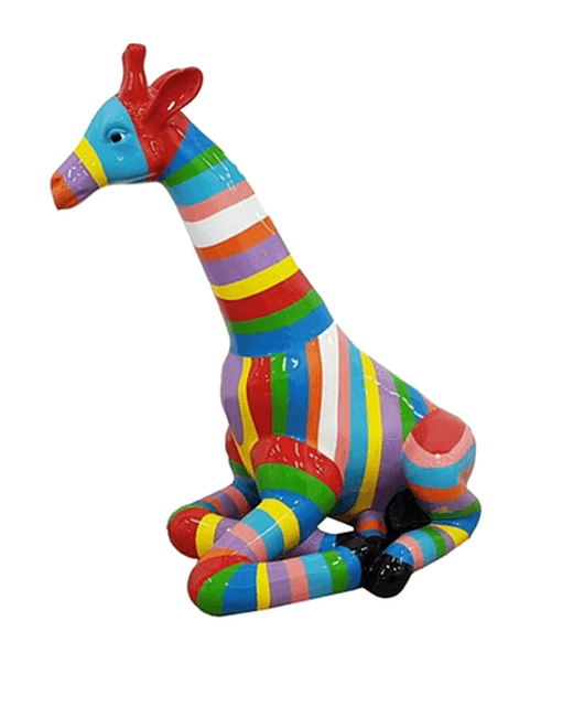 Resine Sculpture Girafe 90CM Multicolore JALIS - S&C