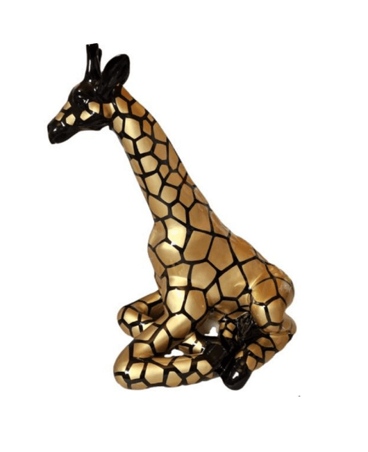 Resine Sculpture Girafe 90cm Doré DIMAR - S&C
