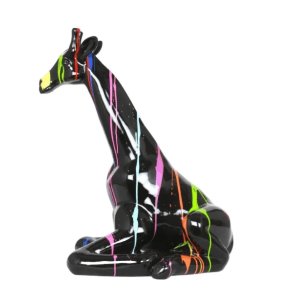 Resine Sculpture Girafe 90cm Multicolore DAMIR - S&C