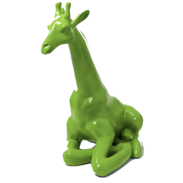 Resine Sculpture Girafe 90CM Vert Pomme JALMIR - S&C