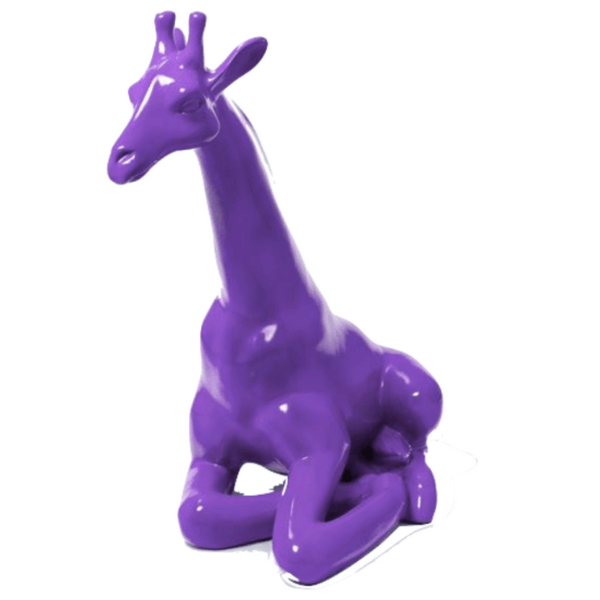 Resine Sculpture Girafe 90CM Violet LUCAN - S&C