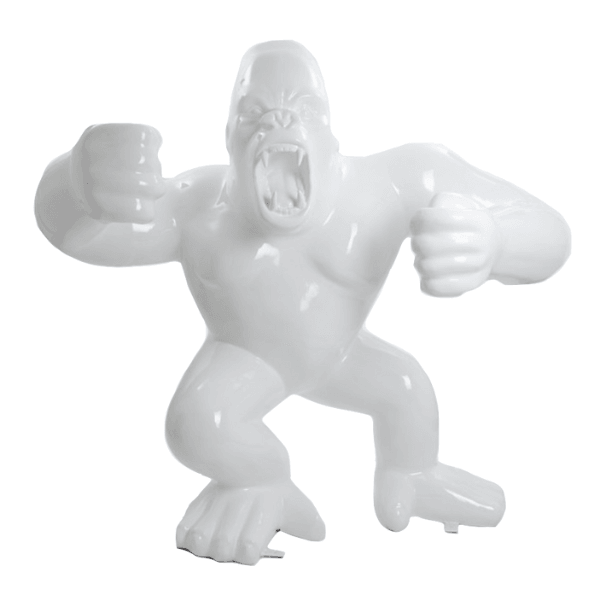 Resine Sculpture Gorille 120CM Blanc MATIS - S&C