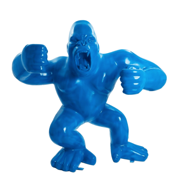 Resine Sculpture Gorille 120CM Bleu TAZION - S&C