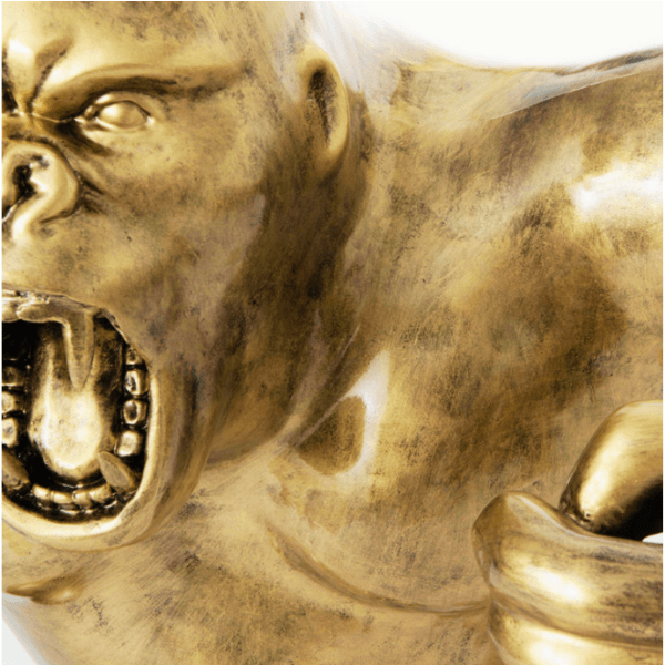 Resine Sculpture Gorille 120CM Doré MIRELLE - S&C