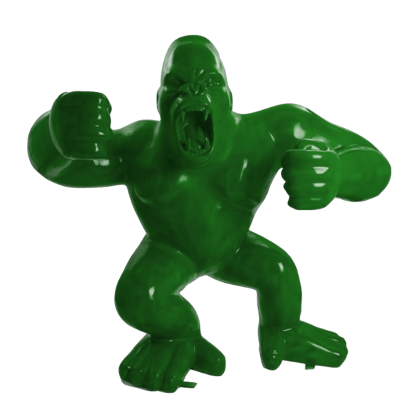 Resine Sculpture Gorille 120CM Vert LUNA - S&C
