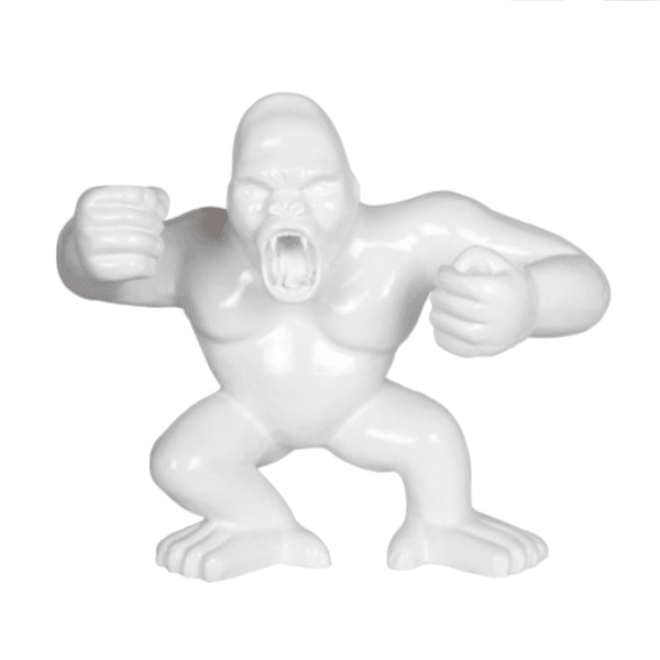 Resine Sculpture Gorille 30CM Blanc MATIS - S&C