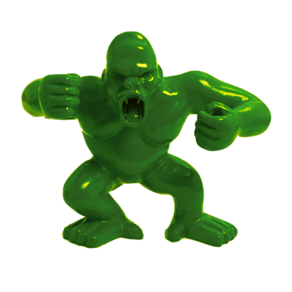 Resine Sculpture Gorille 30CM Vert THALIS - S&C