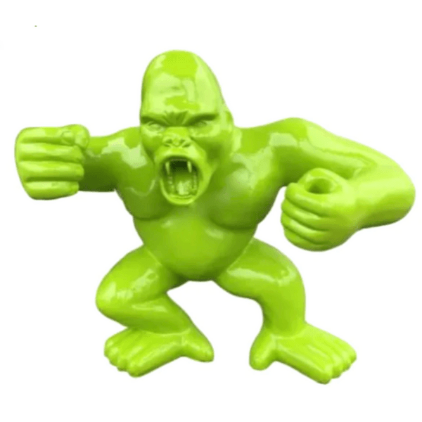 Resine Sculpture Gorille 30cm Vert Pomme LYRAN - S&C