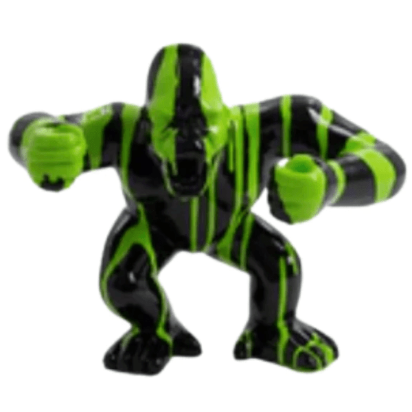 Resine Sculpture Gorille 45CM Coulure Vert ZENON - S&C