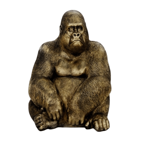 Resine Sculpture Gorille 75cm Bronze JORLAN - S&C